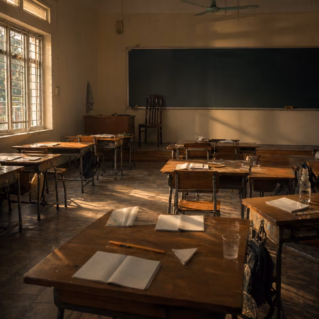 A modern classroom where teachers and AI co-design learning experiences
